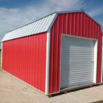 red and white lofted barn